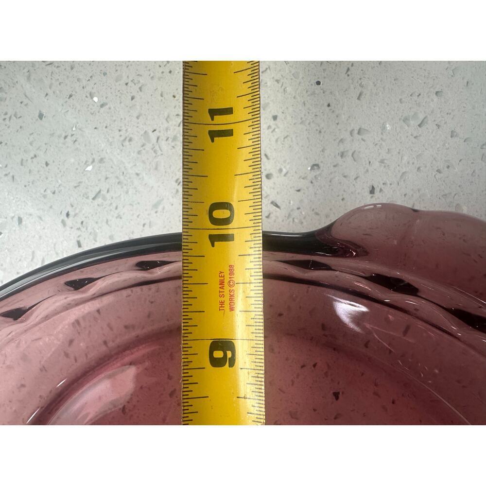 Vintage Corning Pyrex #229 Cranberry Color 9.75"w Glass Pie Dish. - Picture 2 of 4